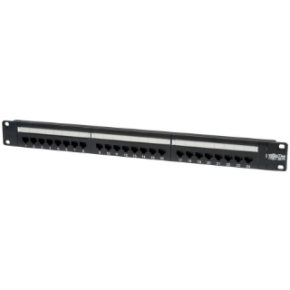 Picture of Tripp Lite 24-Port Cat6 Cat5 Patch Panel Rackmount 110 Punch Down RJ45 Ethernet 1URM