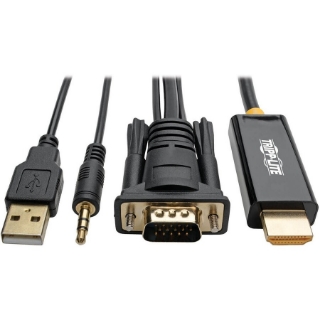 Picture of Tripp Lite VGA to HDMI Adapter Converter Cable w Audio & USB Power 1080p 6' 6in