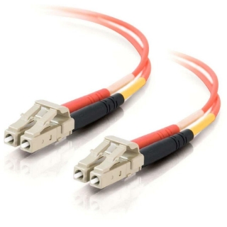 Picture of C2G 3m LC-LC 50/125 OM2 Duplex Multimode Fiber Optic Cable (Plenum-Rated) - Orange