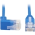 Picture of Tripp Lite Cat6 Ethernet Cable Up Angled UTP Slim Molded M/M RJ45 Blue 15ft