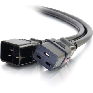 Picture of C2G 15ft Locking C19 to C20 15A 250V Power Cord Black