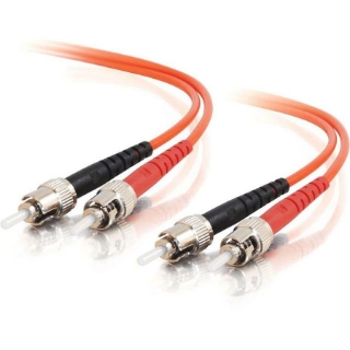 Picture of C2G 10m ST-ST 62.5/125 OM1 Duplex Multimode PVC Fiber Optic Cable (USA-Made) - Orange