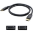 Picture of 6ft Lenovo 0A36537 Compatible DisplayPort 1.2 Male to DisplayPort 1.2 Male Black Cable For Resolution Up to 2560x1600 (WQXGA)