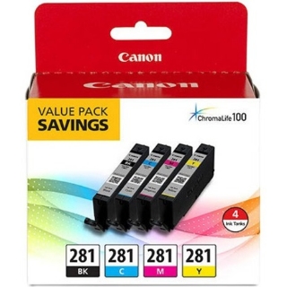 Picture of Canon CLI-281 Ink Cartridge - Value Pack - Black, Cyan, Magenta, Yellow