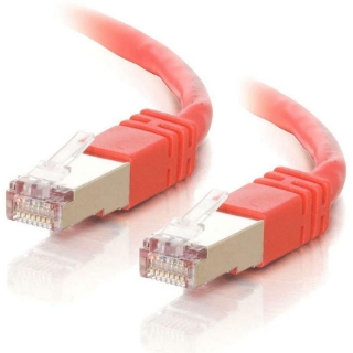 Picture of C2G-7ft Cat5e Molded Shielded (STP) Network Patch Cable - Red