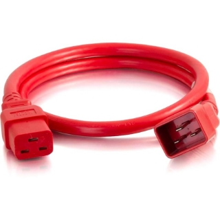 Picture of C2G 8ft 12AWG Power Cord (IEC320C20 to IEC320C19) -Red