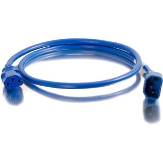 Picture of C2G 1ft 18AWG Power Cord (IEC320C14 to IEC320C13) - Blue