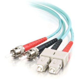 Picture of C2G-10m SC-ST 10Gb 50/125 OM3 Duplex Multimode PVC Fiber Optic Cable - Aqua