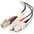 Picture of C2G-3m LC-SC 62.5/125 OM1 Duplex Multimode PVC Fiber Optic Cable - Black