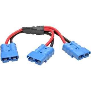 Picture of Tripp Lite 1ft Y Splitter Cable for select BatteryPacks 175A DC Connectors Blue