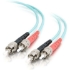 Picture of C2G-2m ST-ST 10Gb 50/125 OM3 Duplex Multimode PVC Fiber Optic Cable - Aqua