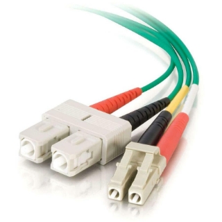 Picture of C2G-3m LC-SC 62.5/125 OM1 Duplex Multimode PVC Fiber Optic Cable - Green