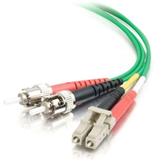 Picture of C2G 3m LC-ST 62.5/125 OM1 Duplex Multimode PVC Fiber Optic Cable - Green