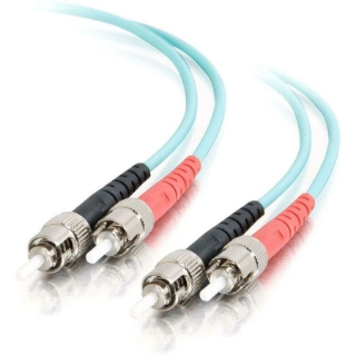 Picture of C2G-1m ST-ST 10Gb 50/125 OM3 Duplex Multimode PVC Fiber Optic Cable - Aqua