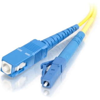 Picture of C2G-5m LC-SC 9/125 OS1 Simplex Singlemode PVC Fiber Optic Cable - Yellow