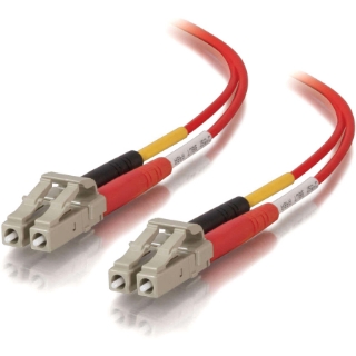 Picture of C2G 2m LC-LC 50/125 OM2 Duplex Multimode PVC Fiber Optic Cable - Red