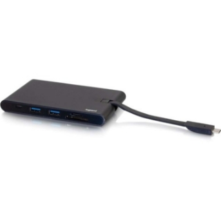 Picture of C2G USB C Dock with HDMI, VGA, Ethernet, USB, SD & Power Delivery up to 100W