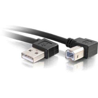 Picture of C2G 5m USB 2.0 Right Angle A/B Cable - Black (16.4ft)