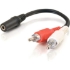 Picture of C2G 6in Value Series One 3.5mm Stereo Female To Two RCA Stereo Male Y-Cable