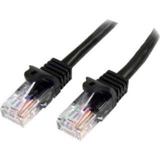 Picture of StarTech.com 5m Cat5e Patch Cable with Snagless RJ45 Connectors - Black - 5 m Patch Cord