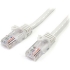 Picture of StarTech.com 3 ft White Snagless Cat 5e UTP Patch Cable