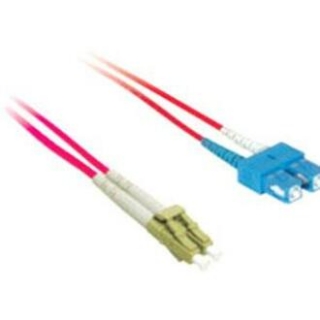 Picture of C2G 10m LC-SC 9/125 OS1 Duplex Singlemode PVC Fiber Optic Cable - Red