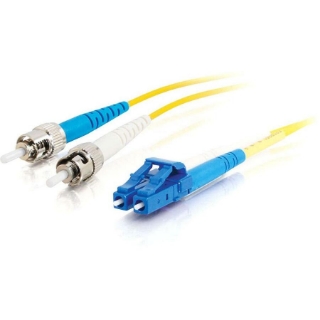 Picture of C2G 3m LC-ST 9/125 Simplex Single Mode OS2 Fiber Cable - Yellow - 10ft