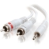 Picture of C2G 25ft One 3.5mm Stereo Male to Two RCA Stereo Male Audio Y-Cable - White