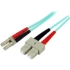 Picture of StarTech.com 5m Fiber Optic Cable - 10 Gb Aqua - Multimode Duplex 50/125 - LSZH - LC/SC - OM3 - LC to SC Fiber Patch Cable