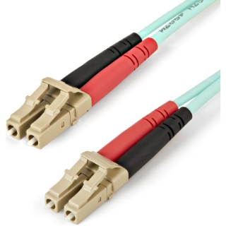 Picture of StarTech.com Aqua OM4 Duplex Multimode Fiber - 16 ft / 5m - 100 Gb - 50/125 - OM4 Fiber - LC to LC Fiber Patch Cable