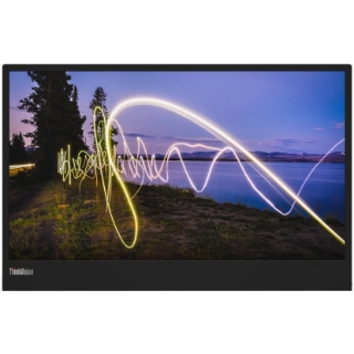 Picture of Lenovo ThinkVision M15 15.6" Full HD WLED LCD Monitor - 16:9 - Raven Black