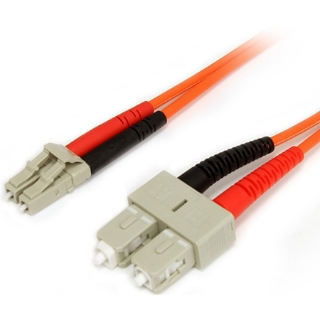 Picture of StarTech.com 2m Fiber Optic Cable - Multimode Duplex 62.5/125 - LSZH - LC/SC - OM1 - LC to SC Fiber Patch Cable