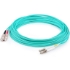 Picture of AddOn 42m LC (Male) to SC (Male) Straight Aqua OM4 Duplex LSZH Fiber Patch Cable