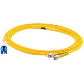 Picture of AddOn 5m FC (Male) to LC (Male) Yellow OS2 Duplex Fiber OFNR (Riser-Rated) Patch Cable