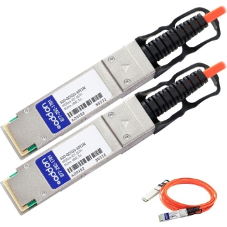 Picture of AddOn Cisco QSFP-H40G-AOC5M to Juniper Networks JNP-40G-AOC-5M Compatible TAA Compliant 40GBase-AOC QSFP+ to QSFP+ Direct Attach Cable (850nm, MMF, 5m)