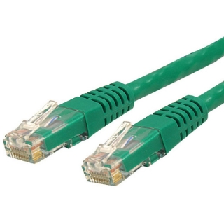 Picture of StarTech.com 3ft CAT6 Ethernet Cable - Green Molded Gigabit - 100W PoE UTP 650MHz - Category 6 Patch Cord UL Certified Wiring/TIA