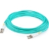 Picture of AddOn 4m LC (Male) to LC (Male) Aqua OM4 Duplex Fiber OFNR (Riser-Rated) Field Modifiable Patch Cable