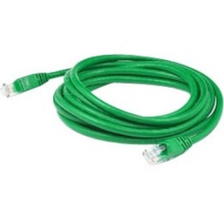 Picture of AddOn 15ft RJ-45 (Male) to RJ-45 (Male) Straight Green Cat5e UTP PVC Copper Patch Cable