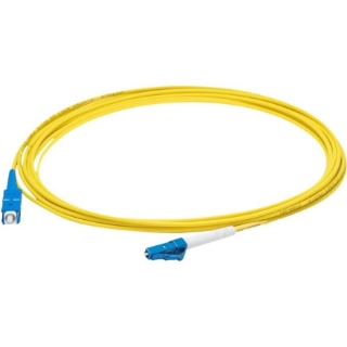 Picture of AddOn 69m LC (Male) to SC (Male) Straight Yellow OS2 Simplex Plenum Fiber Patch Cable