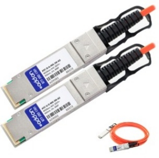 Picture of AddOn Arista Networks Compatible TAA Compliant 40GBase-AOC QSFP+ to QSFP+ Direct Attach Cable (850nm, MMF, 2m)