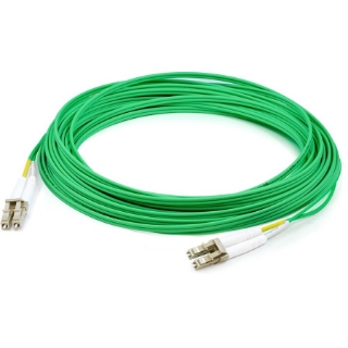 Picture of AddOn 2m LC (Male) to LC (Male) Green OM3 Duplex Fiber OFNR (Riser-Rated) Patch Cable