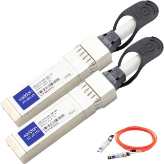 Picture of AddOn Arista Networks Compatible TAA Compliant 10GBase-AOC SFP+ to SFP+ Direct Attach Cable (850nm, MMF, 2m)