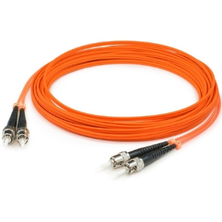 Picture of AddOn 20m ST (Male) to ST (Male) Orange OM1 Duplex Fiber OFNR (Riser-Rated) Patch Cable