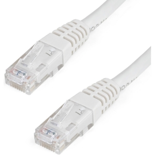 Picture of StarTech.com 1ft CAT6 Ethernet Cable - White Molded Gigabit - 100W PoE UTP 650MHz - Category 6 Patch Cord UL Certified Wiring/TIA