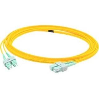 Picture of AddOn 2m ASC (Male) to ASC (Male) Yellow OS2 Simplex Fiber OFNR (Riser-Rated) Patch Cable