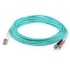 Picture of AddOn 50cm LC (Male) to ST (Male) Straight Aqua OM4 Duplex LSZH Fiber Patch Cable