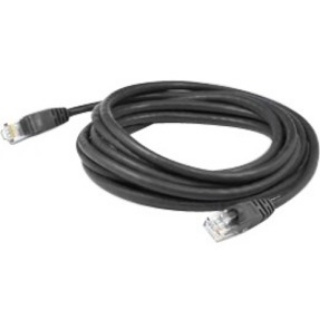 Picture of AddOn 6.5ft RJ-45 (Male) to RJ-45 (Male) Black Cat6A Straight Shielded Twisted Pair PVC Copper Patch Cable