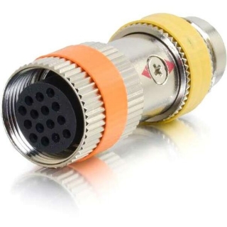 Picture of C2G RapidRun PC (Yellow) Runner to Multi-format (Orange) 15-pin Din Adapter