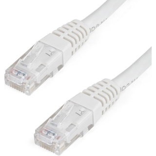 Picture of StarTech.com 2ft CAT6 Ethernet Cable - White Molded Gigabit - 100W PoE UTP 650MHz - Category 6 Patch Cord UL Certified Wiring/TIA