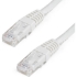 Picture of StarTech.com 2ft CAT6 Ethernet Cable - White Molded Gigabit - 100W PoE UTP 650MHz - Category 6 Patch Cord UL Certified Wiring/TIA